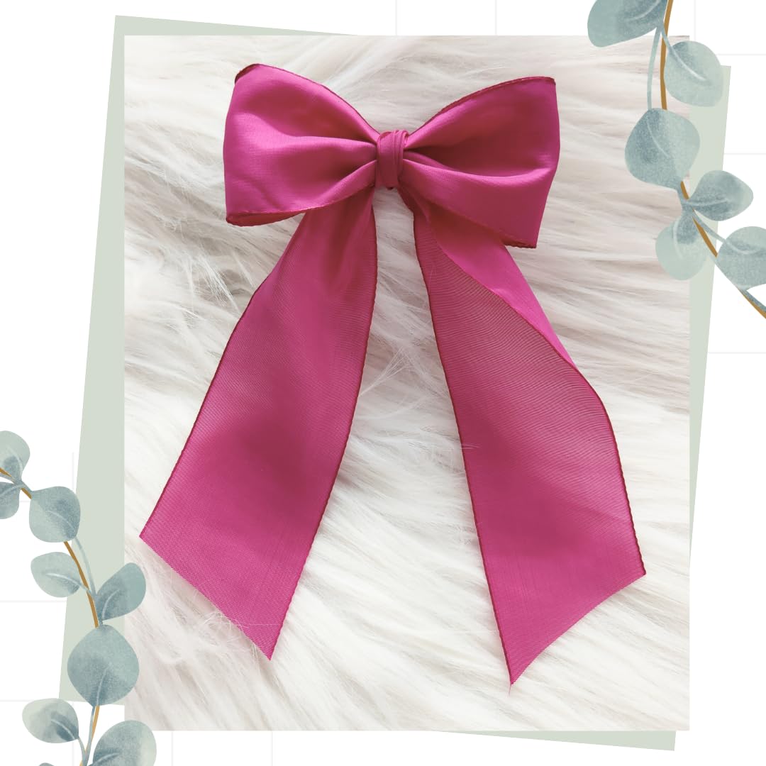 Ribbon Hair Bow Clip (M) - Majenta Pink (B0CZPSL4T3) Amazon Price History, Amazon Price Tracker