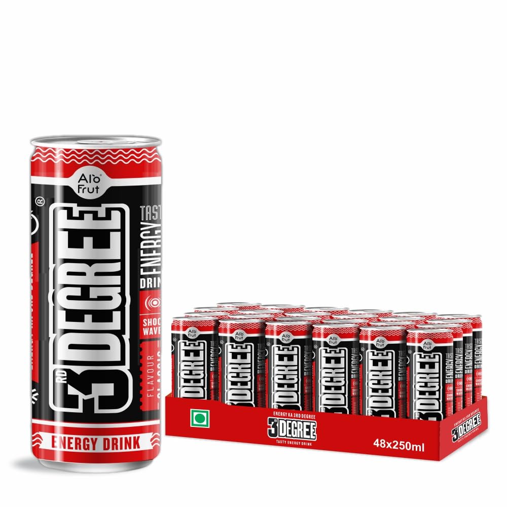 ALO FRUT 3Rd Degree Classic Flavour Energy Drink|Tasty Energy Drink|Energy Drink For Workout|Energy Drink For Men And Women|Energy Ka 3Rd Degree (Classic Shock Wave)-250Ml (Pack Of 24)-image-20