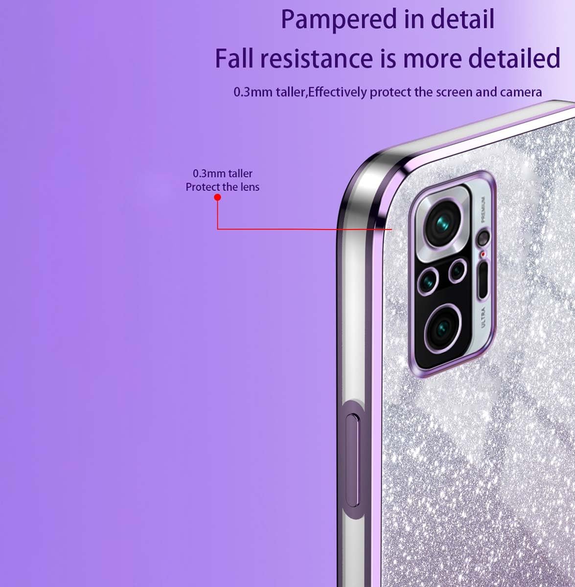 Yarxiawin Custodia per Xiaomi Redmi Note 10 Pro Silicone