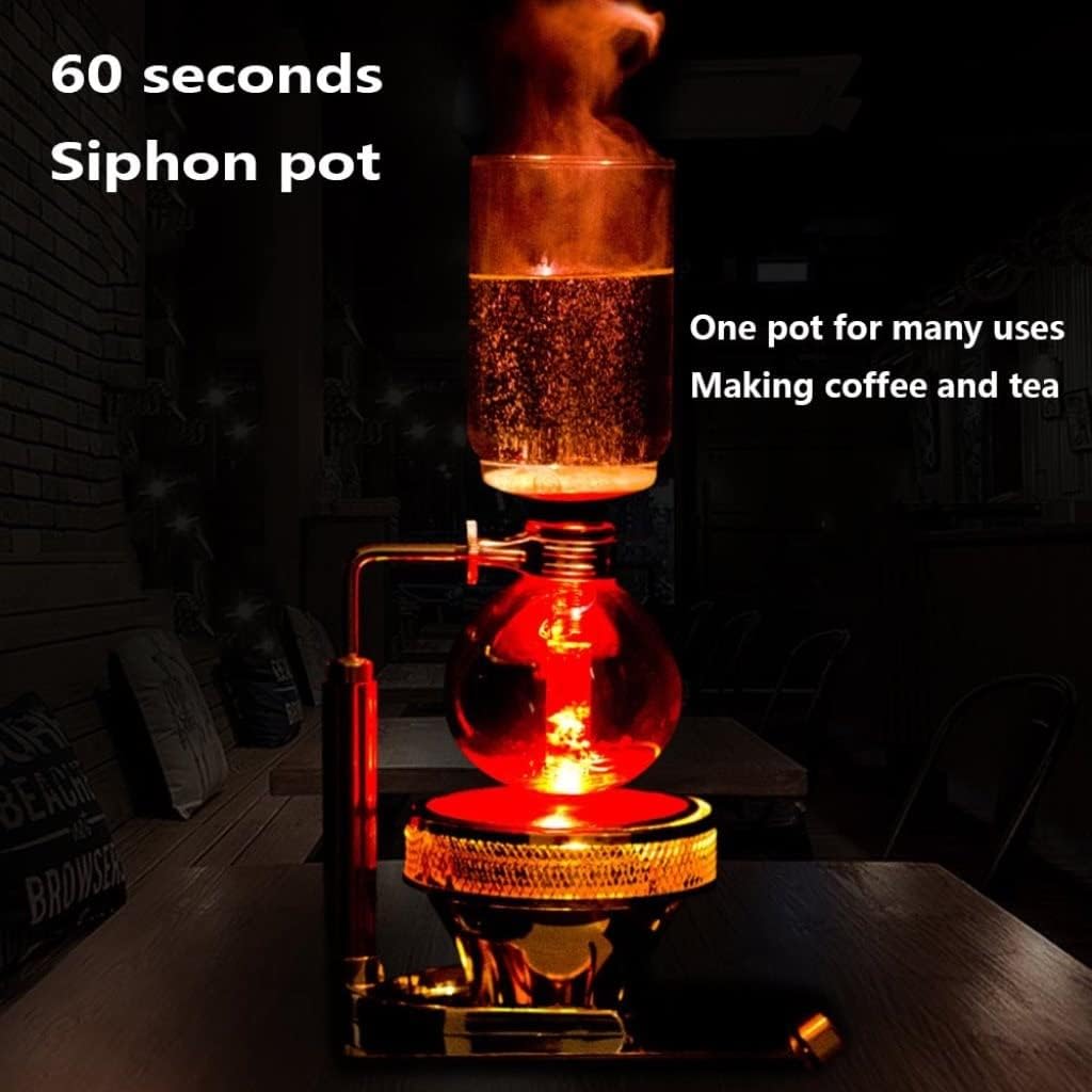 Siphon Coffee Pot, Vacuum Manual Brewing Household Glass Siphon Pot Manual Coffee Maker Coffee Set
