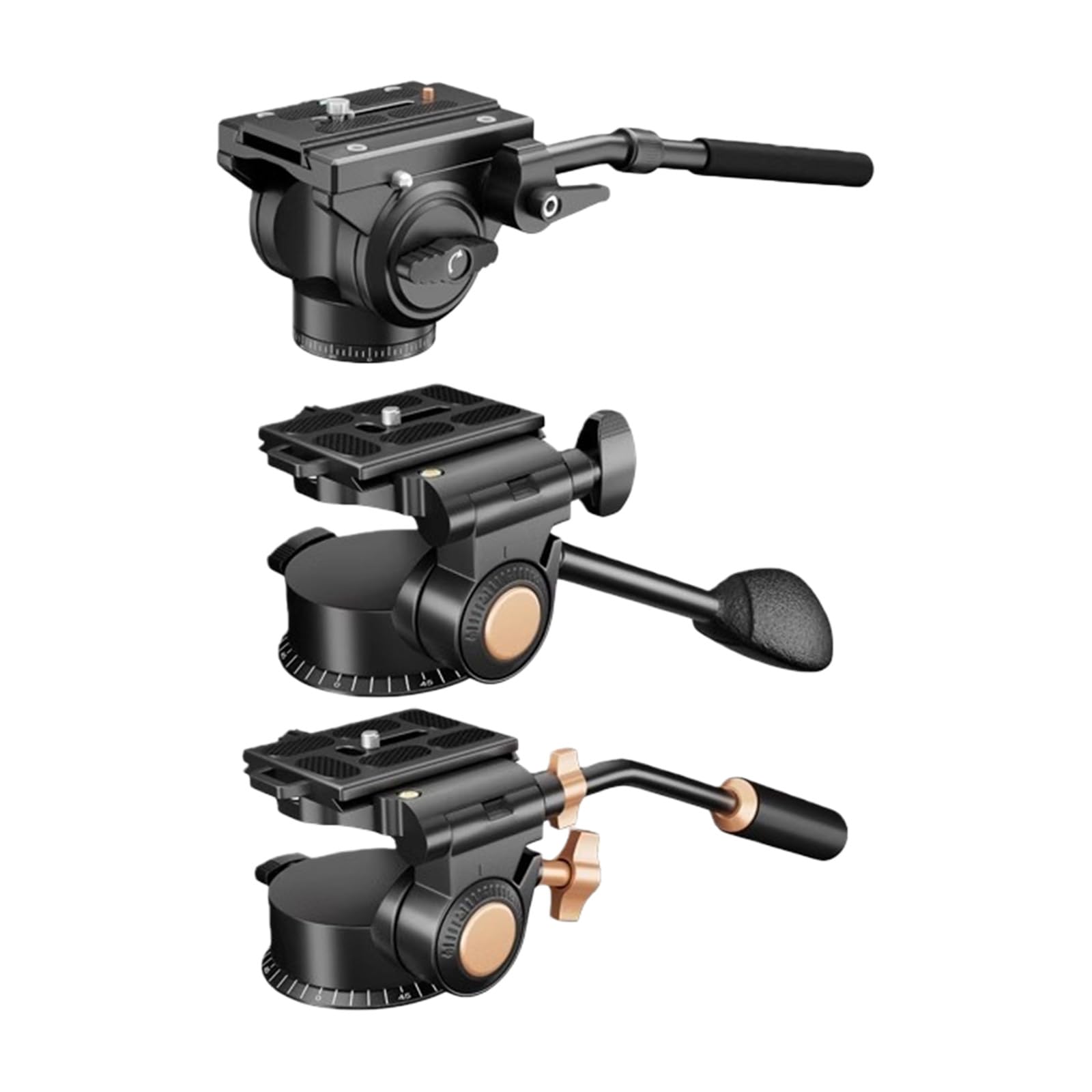 Stabilizzatore in fibra di carbonio che offre rotazione 3D manuale compatibile treppiede montaggio video treppiede maniglia di montaggio