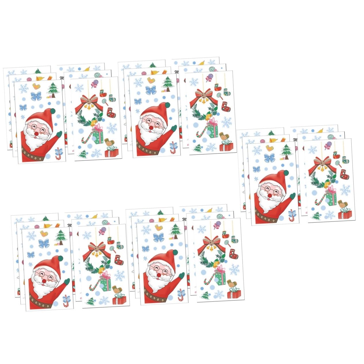 Alipis 30hojas Pegatinas Navideñas Para Ventanas Decoración De Navidad De Papá Noel y Para Ventanas Cristales y Espejos Decoración Navideña Reutilizable