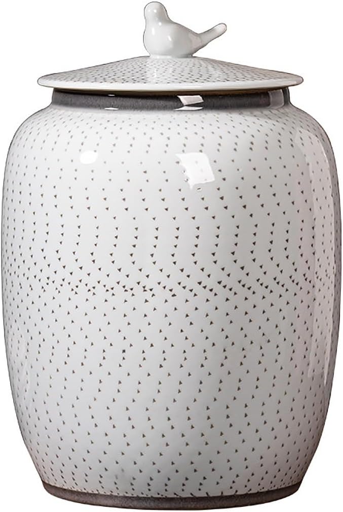 Ceramic Rice Container Dispenser Jar with Lid