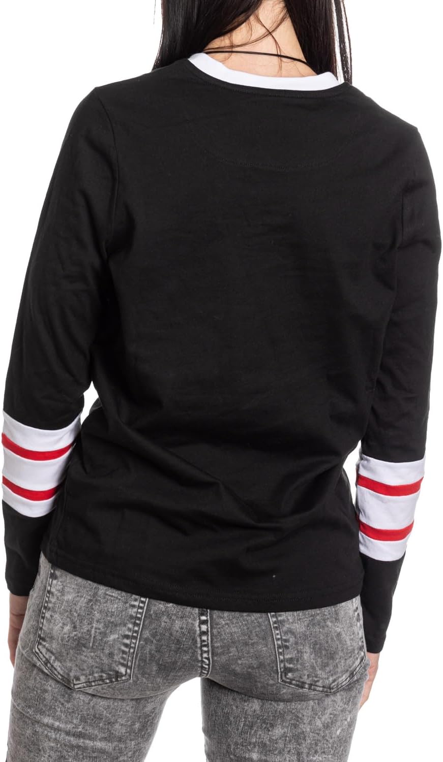 Calhoun NHL Women's V-Neck Varsity Long Sleeve Shirt