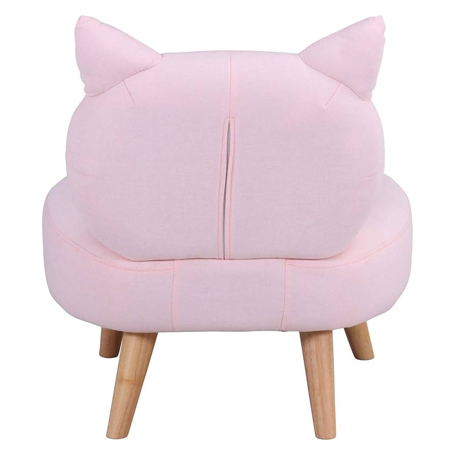 Amazon｜不二貿易 ソファ 1人掛け 幅63cm ピンク 猫 18397