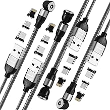 [Domestic Brand] Magnetic Charging Cable, USB [Set of 4, 1Mx2, 2Mx2], 3 in 1 iPhone, Type-C LED, USBC, Micro, Magnetic, Type C Cable, Charger, Android, etc