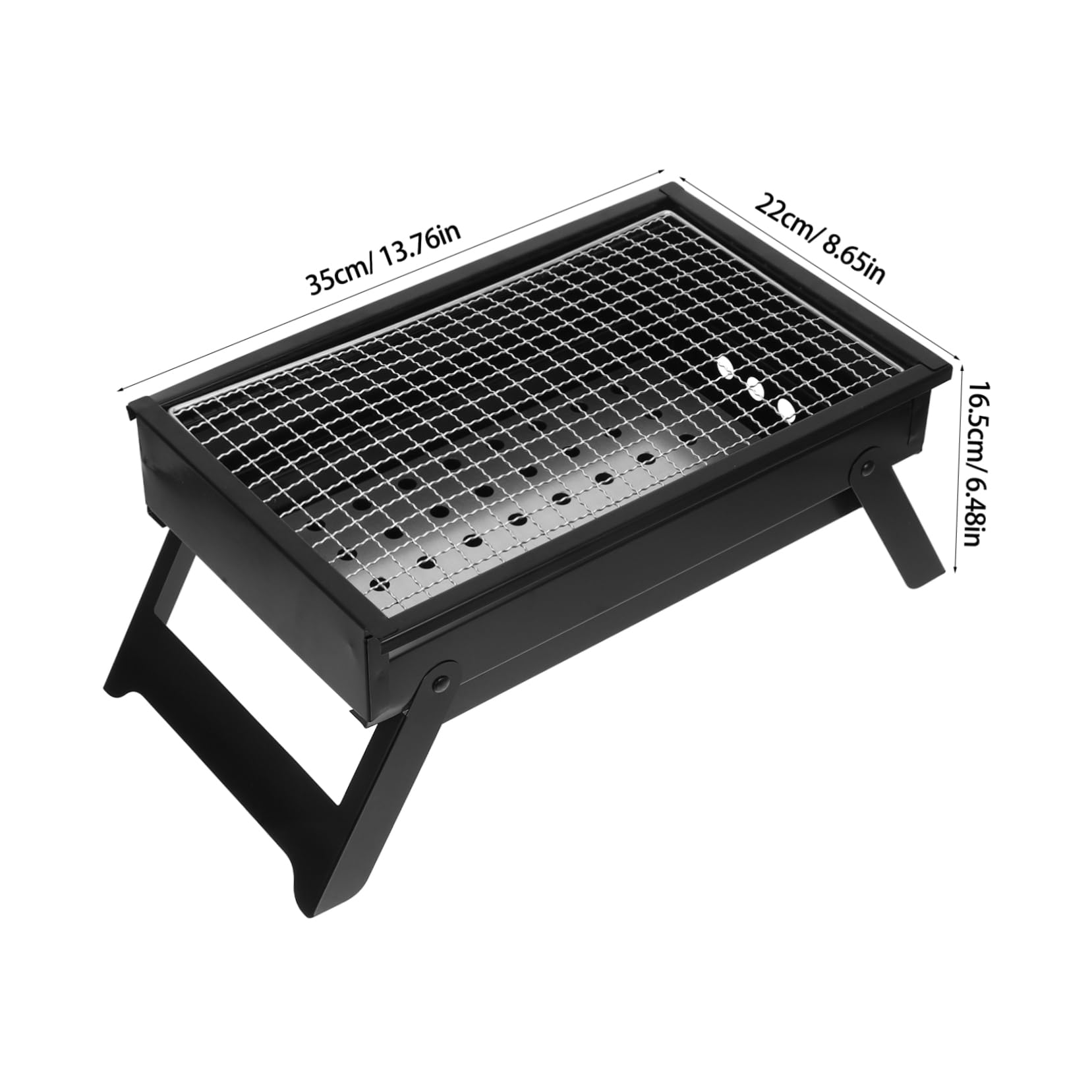 Abaodam Folding Portable Charcoal Grill with Upgraded Pullout Box Outdoor Barbecue Grill for Camping Backyard and Picnics Compact Design for People Durable and Easy to Clean