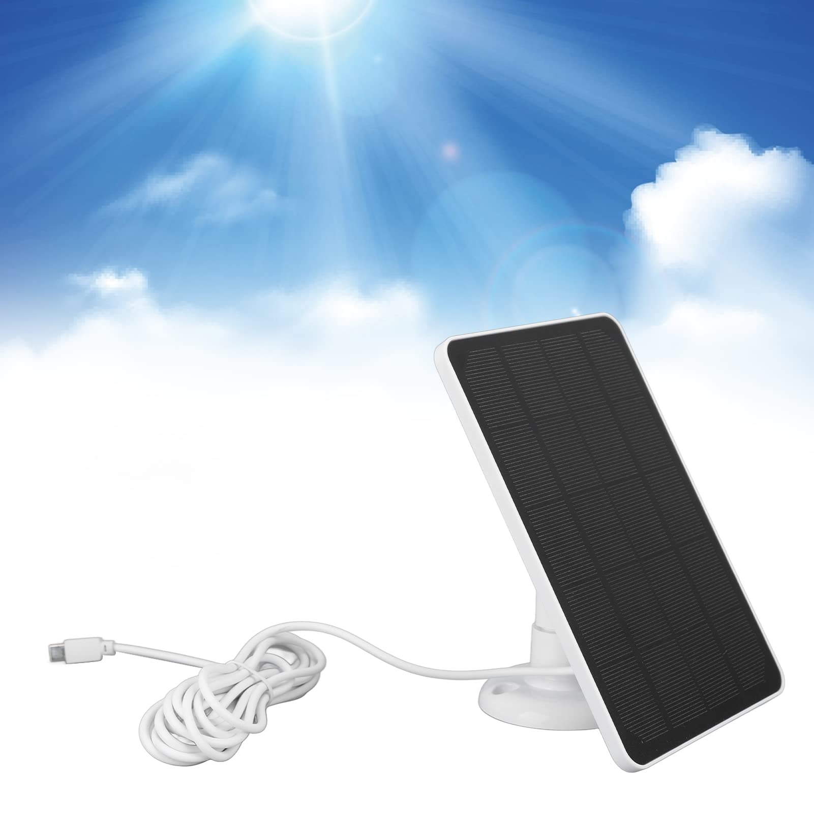 Panneau Solaire 4W 5V Extérieur Étanche - Support Réglable Pour Caméra De Surveillance