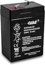 Casil 6V 4Ah SLA Battery – Rechargeable Sealed Lead Acid AGM – F1 Terminal – Replacement for Power Wheels, Deer Feeders, Emergency Lights, Exit Signs, Security Systems