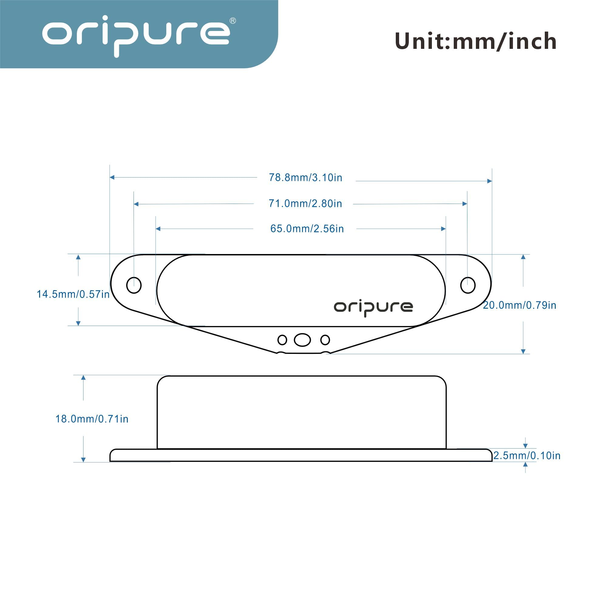 OriPure Vintage Alnico 5 Pastillas de bobina simple Juego de pastillas de puente y cuello de guitarra para reemplazo de pastillas de guitarra TL TE