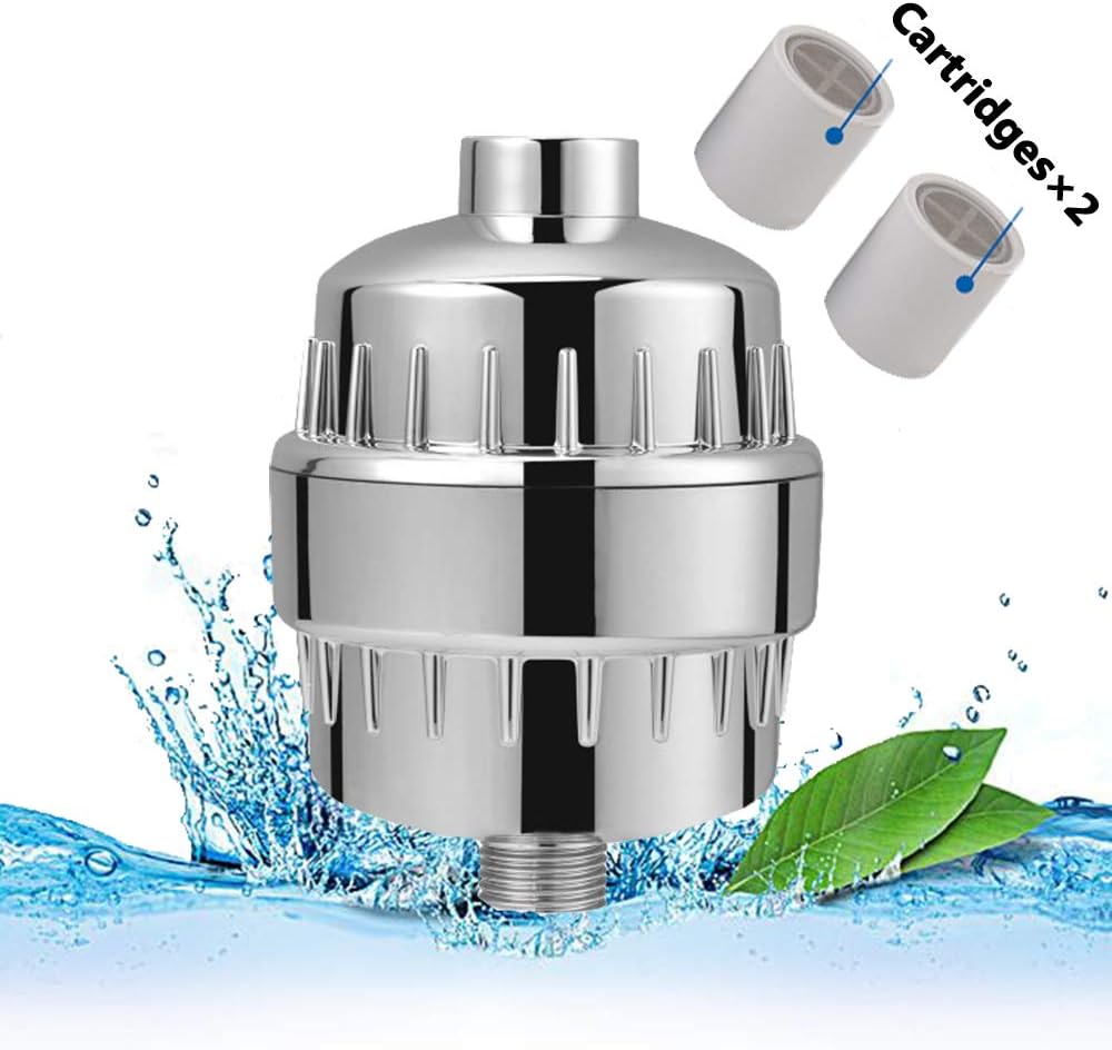 GERUI 15Stage Shower Filter 2 Replacement Kit Showerhead Water