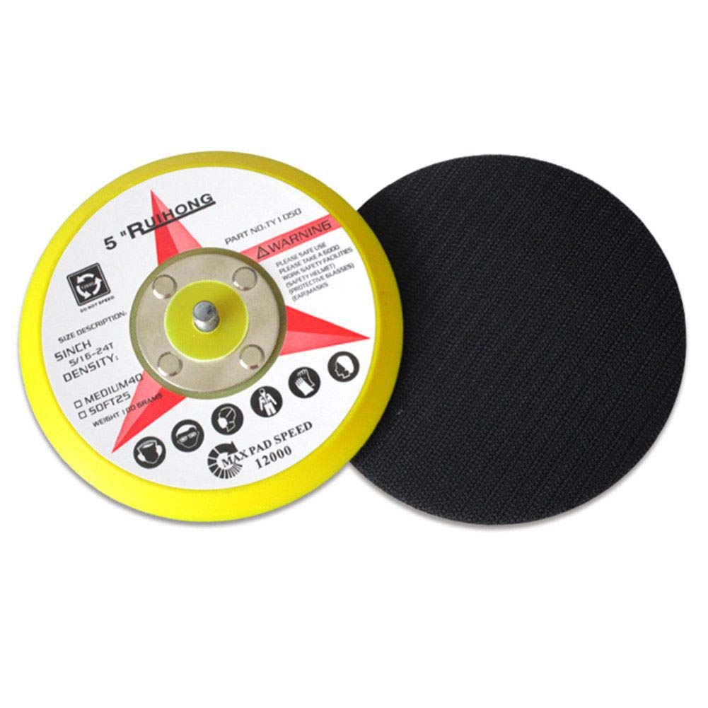 Tampon de ponçage de 5 pouces auto-agrippant pour plateau de ponceuse électrique (lot de 5)