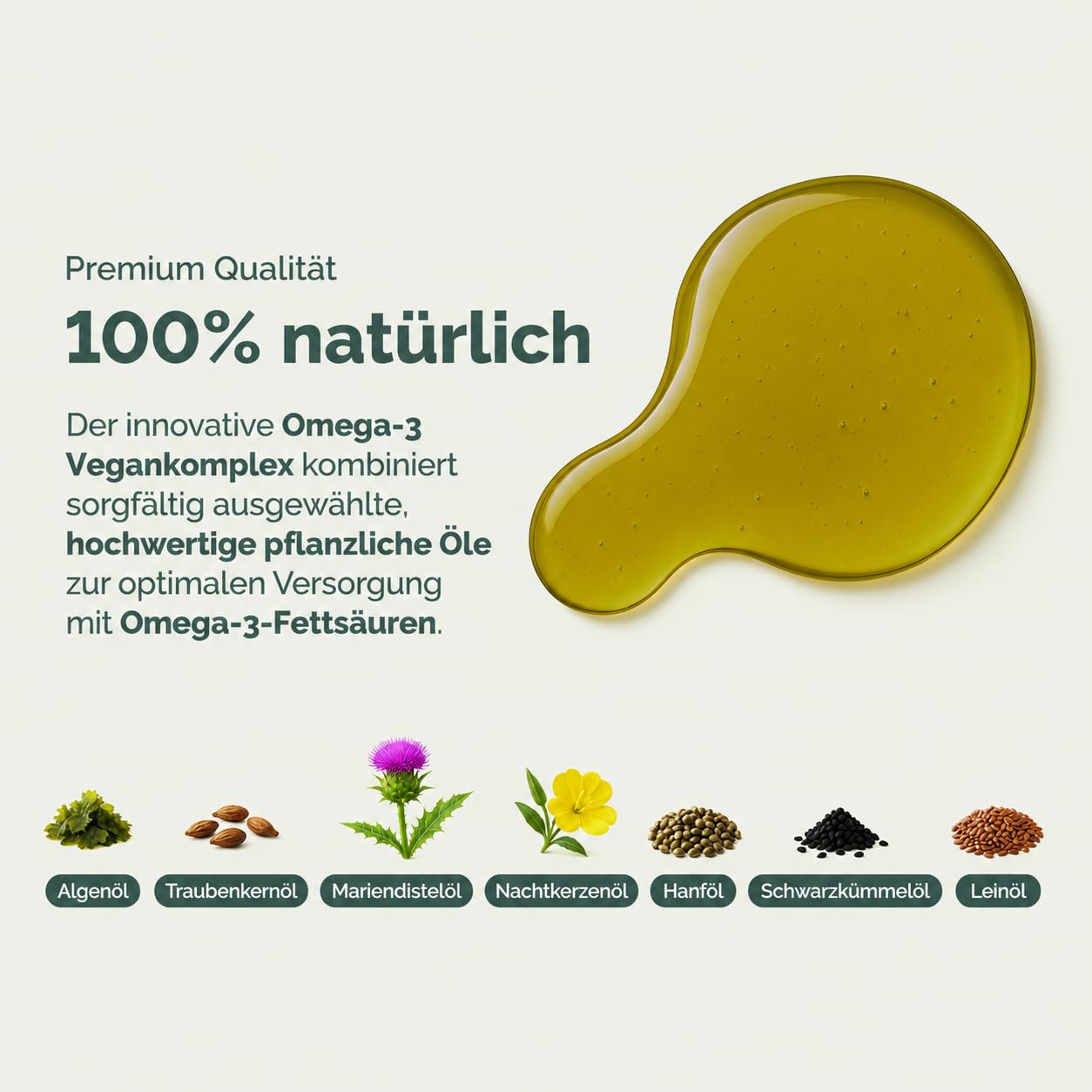 Omega-3 Öl Hund 100% vegan 2x500ml - Algenöl & DHA für Haut & Fell | Über 30 % Omega-3 (DHA & ALA) für eine ausgeglichene Nährstoffzufuhr im täglichen Futterplan, ideal zur BARF-Fütterung.
