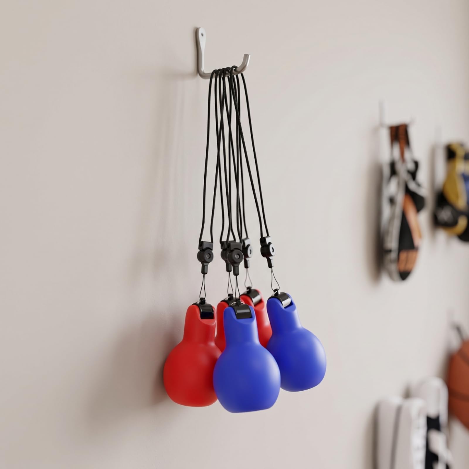 LOVIVER Handpfeife Presspfeife Signalpfeife Ballpfeife aus PVC mit Nackenband Und Robuster Befestigung Hygienisches Drucksystem Ohne Mundberührung Sofortiger