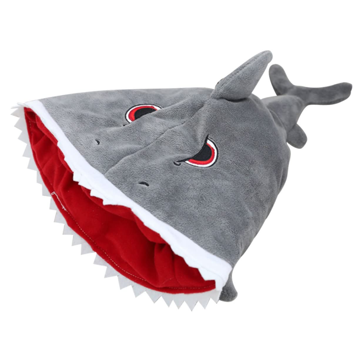 Copricapo Di Squalo Costume Da Squalo Cappello Da Cappello Da Festa Sull'oceano A Tema Cappelli Da Festa Per Animali Foto Cartone Animato Peluche e Cotone Pp Grey