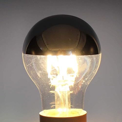 Miniatura 3 de Lxcom Lighting Bombilla LED A19 de color oro medio cromado, 8 W, regulable, con punta dorada, equivalente a 80 W, blanco cálido 2700 K, base E26