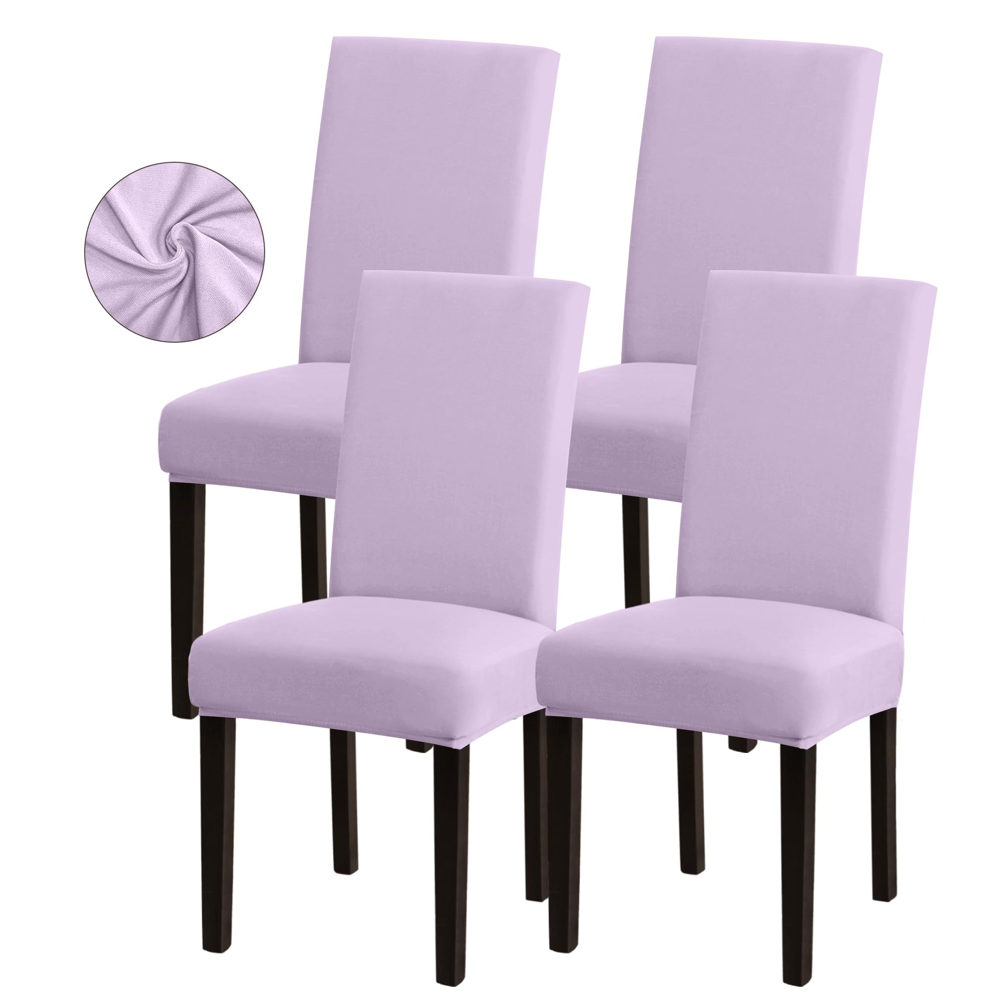 Sufdari Chair Covers 4 purple,Stretch Dining Chair Covers