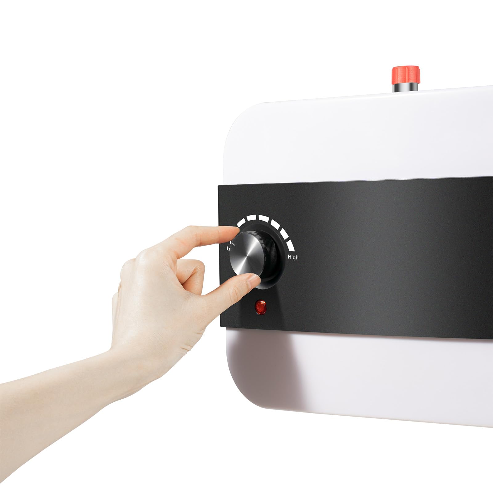 Scaldabagno Elettrico 6L, 1500W – Riscaldamento Veloce In 8-15 Minuti, Termostato 30-65°C, IPX4, Per Cucina E Bagno, Bianco/Nero, Montaggio A Parete O Pavimento