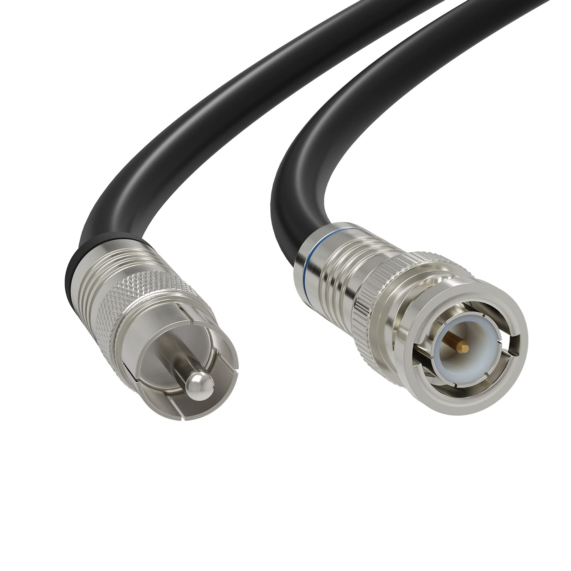 THE CIMPLE CO - BNC to RCA Cable 9 FT - Male BNC to Male RCA Coax - RG6 Coaxial to Composite Cable for SDI, HD-SDI, Audio/Video, CCTV, Camera - 9 Feet (2.7 Meters), Black