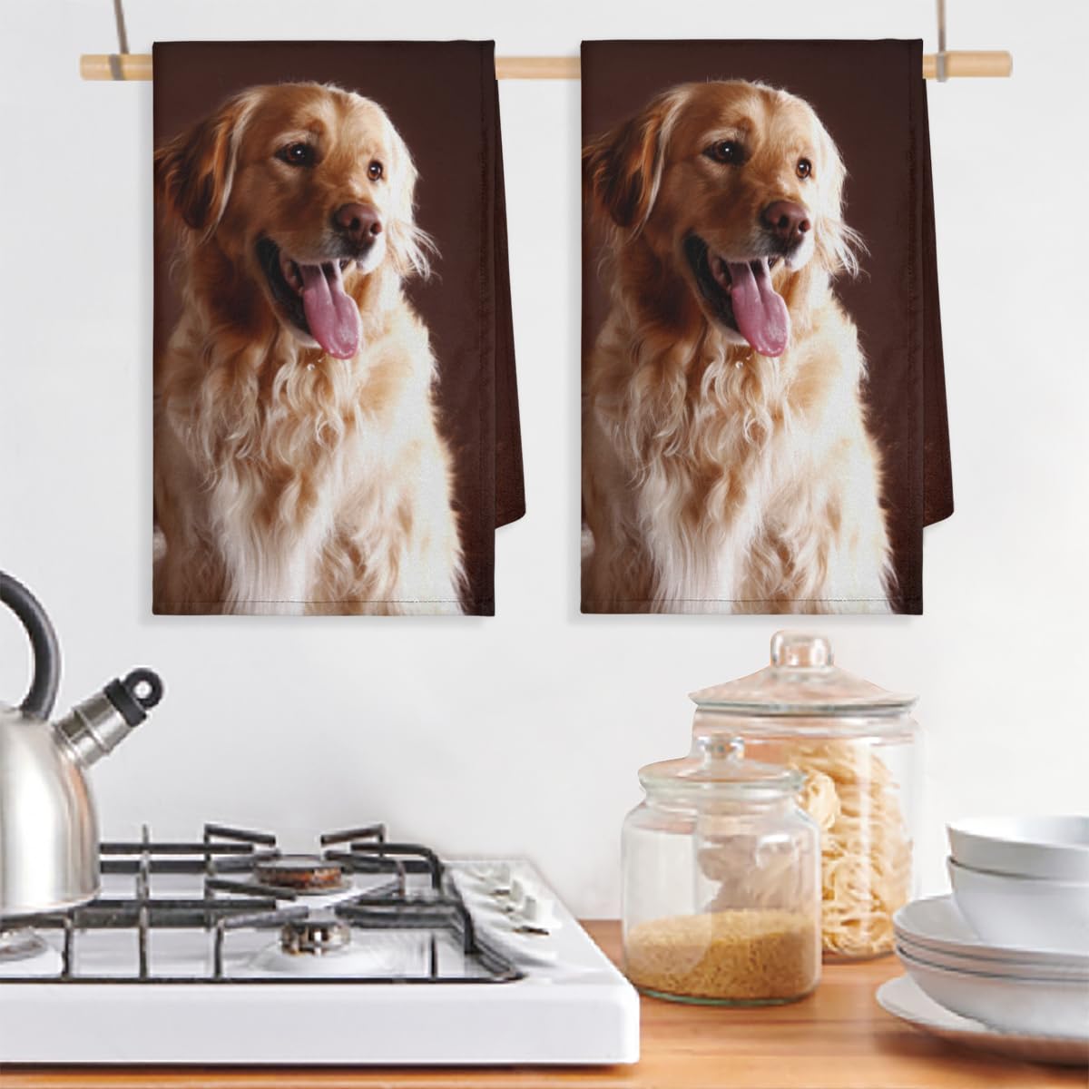 TropicalLife Lot De 4 Torchons De Cuisine En Forme D'animaux De La Forêt D'automne