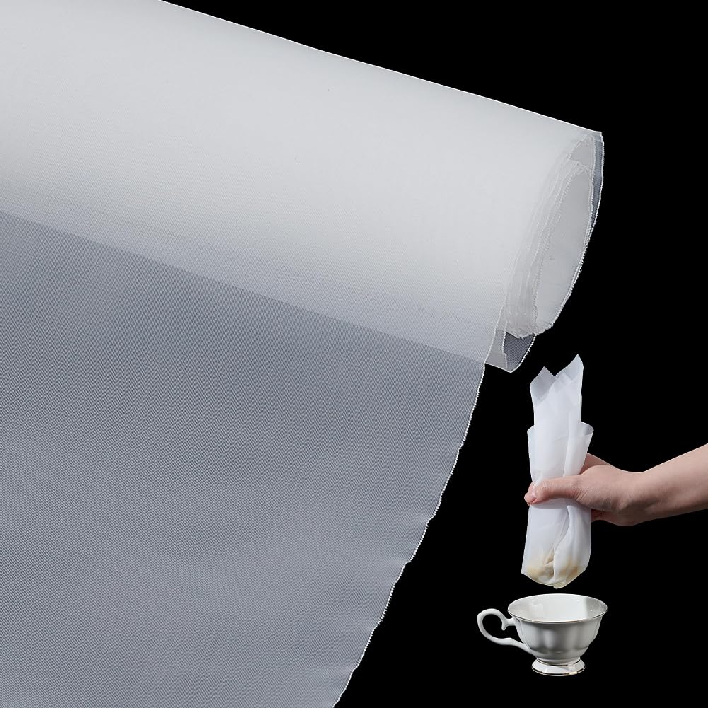 OLYCRAFT 200 Mesh Nylon Filter Mesh Fabric 1x2m Reusable Strainer Material Paint Nylon Mesh Filter Woven Net Sheet Filter Cloth Reusable Fabric Filter Net for Paint Home Brewing Industry