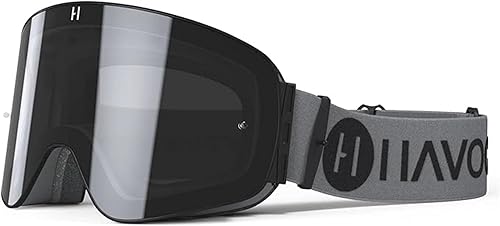 Havoc Racing Gafas magnéticas sin marco, para motocross, motocross, motocross, snowboard, ATV y UTV - Gafas antivaho con bloqueo UV