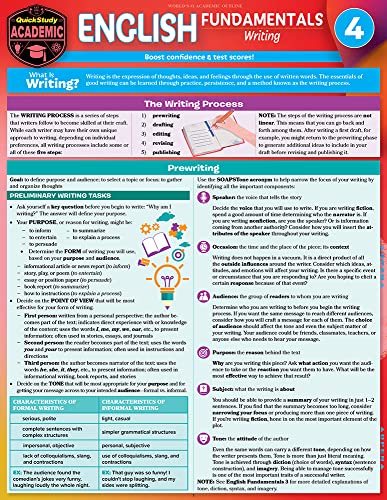 English Fundamentals 4 - Writing: QuickStudy Language Arts Laminated Reference & Study Guide - Image 2