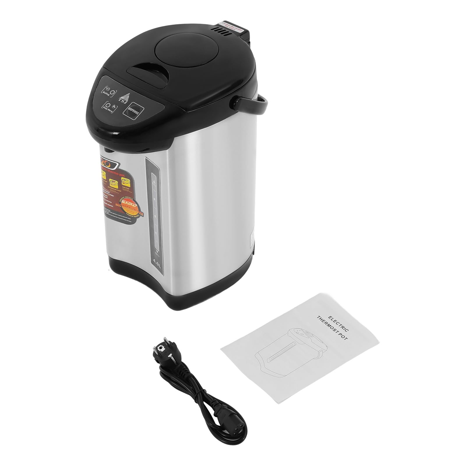 Elektrischer Wasserkocher, Reise-Wasserkocher, Mini-Wasserkocher, Edelstahl, schnelle Erwärmung 750 W, Wasserverteilung 3 Modi, hält 92 – 95 °C, automatischer Kontakt mit Reifen, violettes
