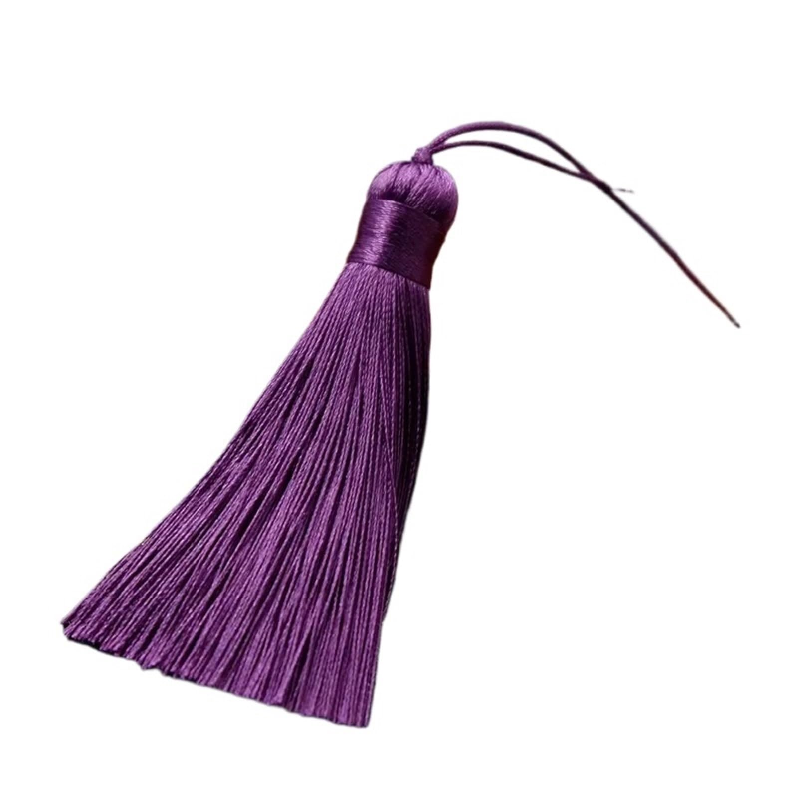 Handmade Silky Tassels 8cm with Loop for Jewelry Keychain DIY