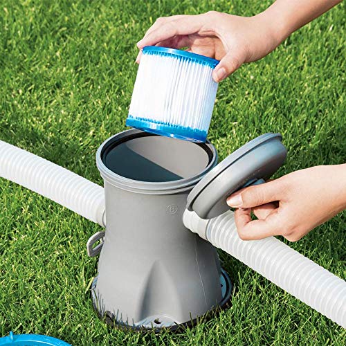 M & A Keleily 2 Stücke Poolfilter Kartusche Ersatz Filter Kartusche Filterkartuschen Pool für Bestway Filterkartusche Größe 1, Blau-weiß, 8 x 9 cm
