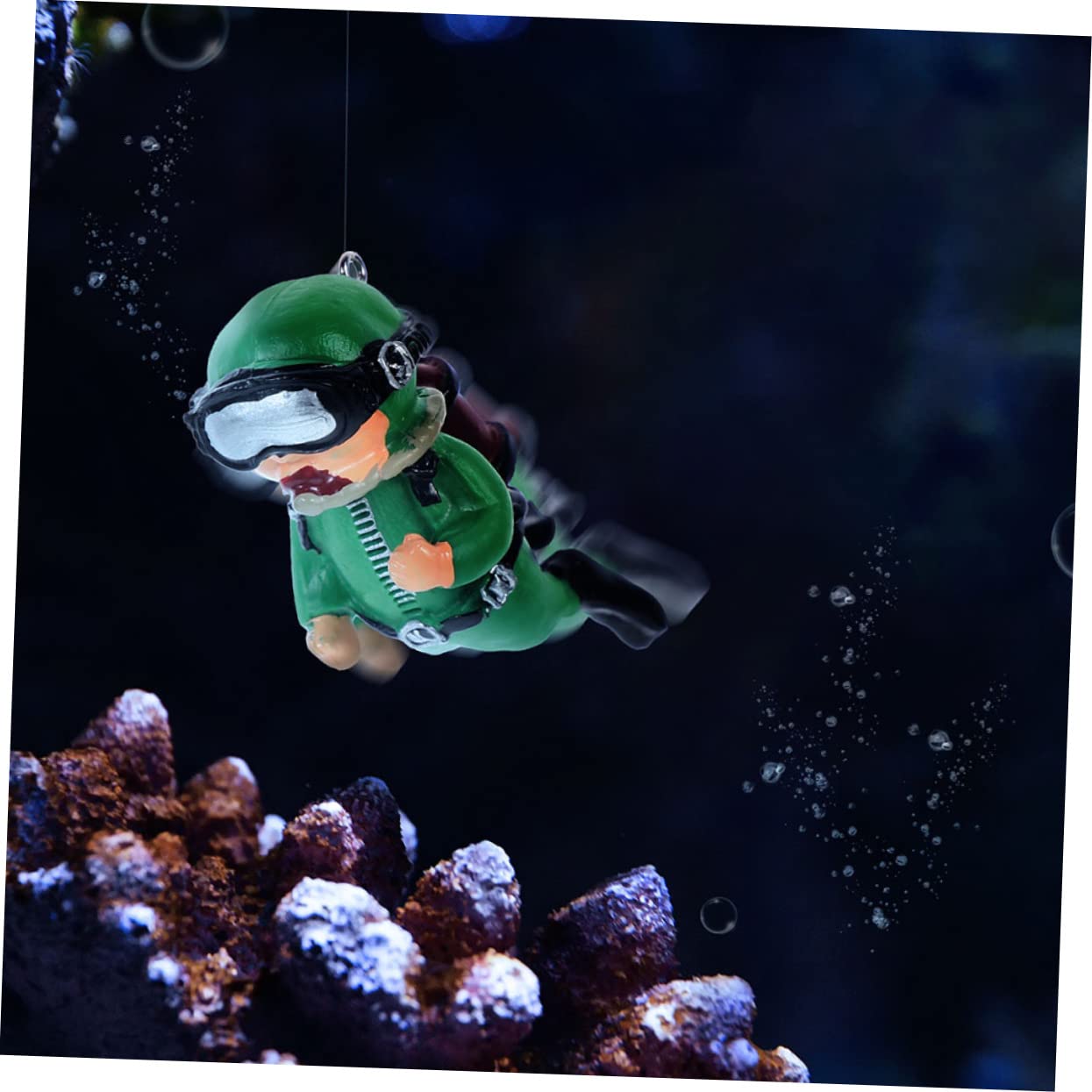 ULTECHNOVO 5 Ensembles Décoration D'aquarium Ornement D'aquarium Délicat Ornement De Plongeur Flottant pour Aquarium Décor D'aquarium Miniature Petit PVC 2 Pièces * 5