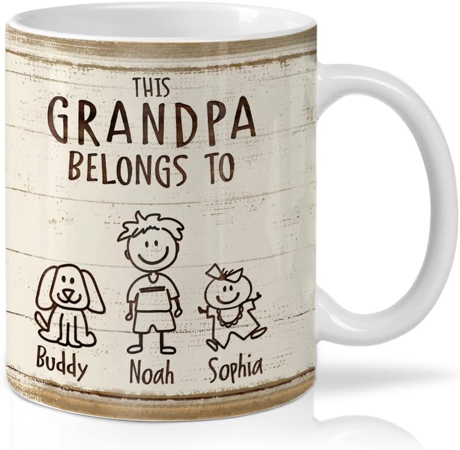 Unifury Personalized Grandpa Coffee Mug Best Grandpa