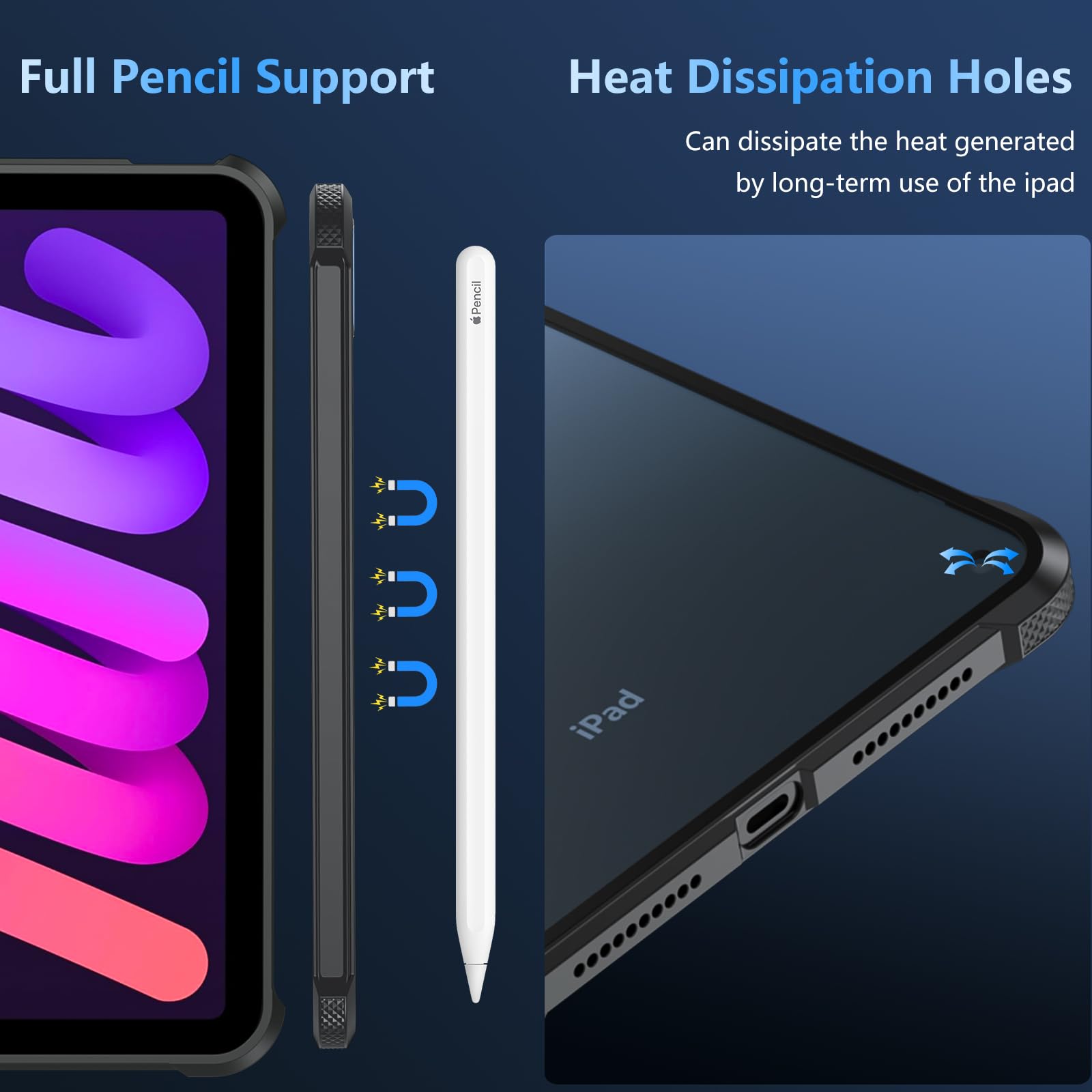 Amazon.co.jp: OWKEY 磁気ケース iPad mini 7 A17 Pro 2024/ iPad mini