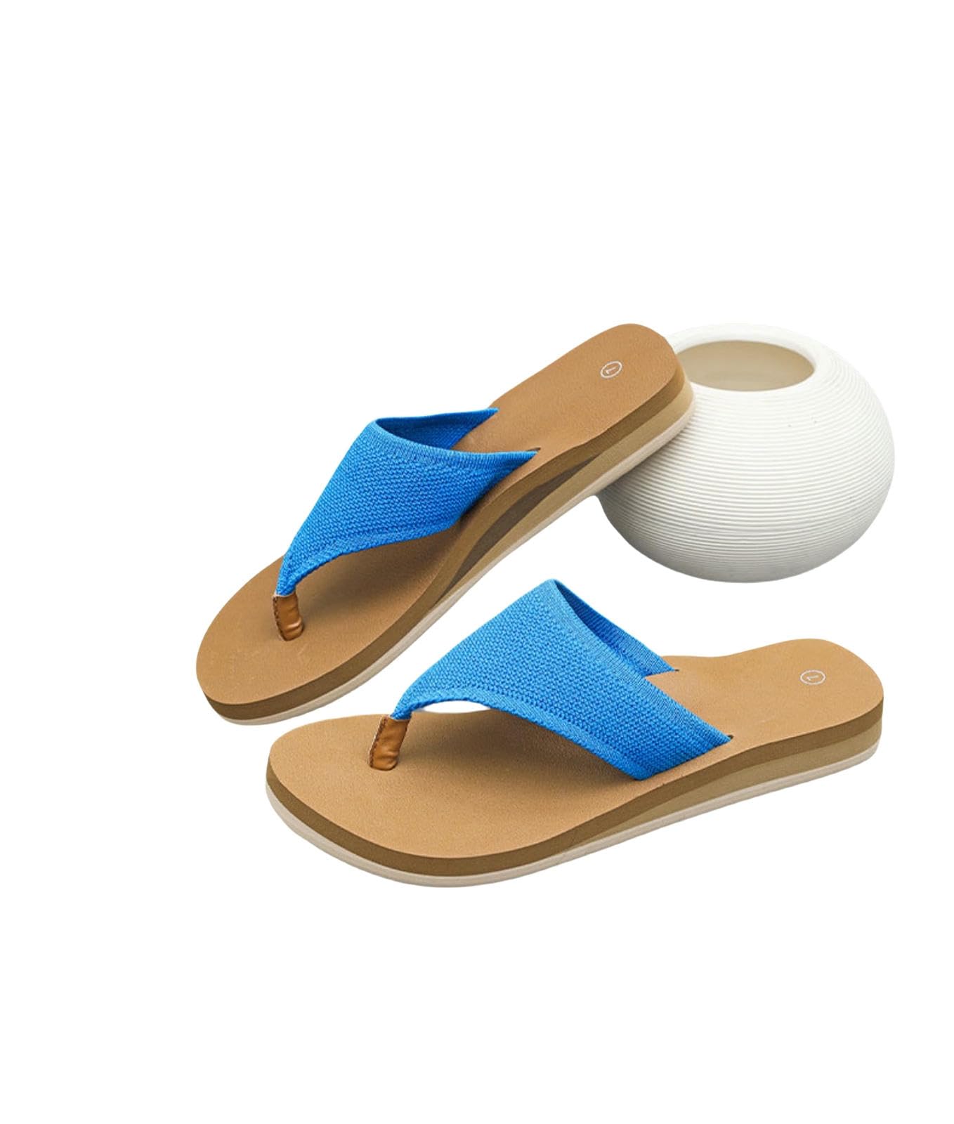 Sandalias mujer cómodas de verano para caminar por la playa azul 7