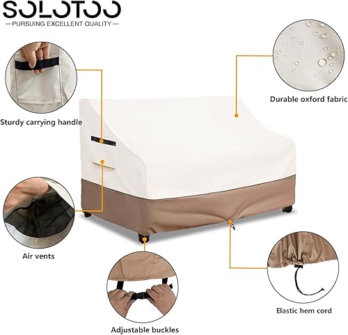 Miniatura 4 de Funda impermeable para sofá de exterior, fundas para muebles de patio, 79 pulgadas, funda de sofá para exteriores, fundas de muebles para asientos