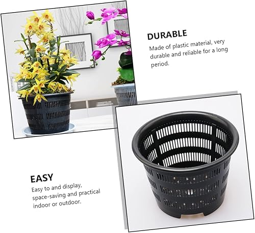 Miniatura 5 de Angoily 5 juegos de macetas negras para suculentas con gancho montado asas de barandilla suministros de pared contenedores delicados para plantas