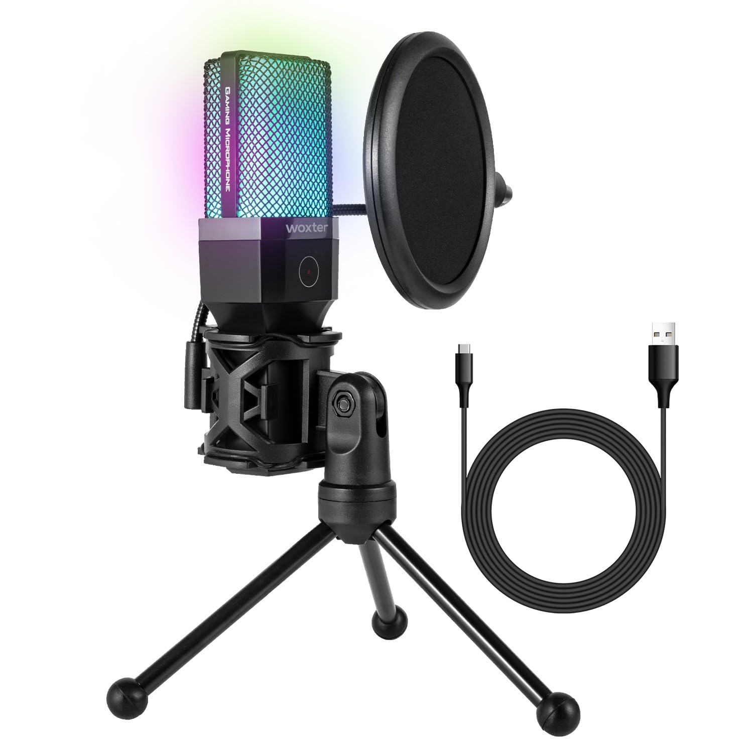 Woxter Mic Studio 65 Rgb Microphone One Size-image