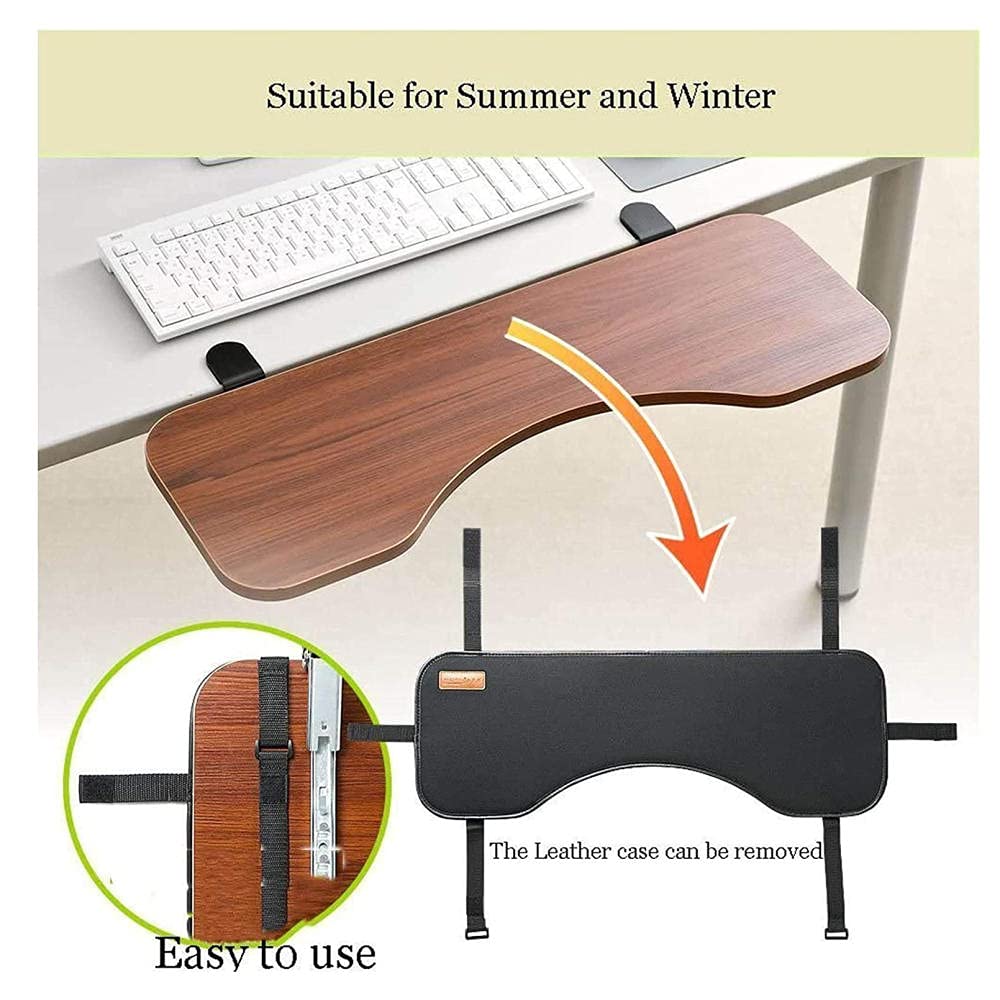 Extension Bureau Yiomxhi Repose Bras Ergonomique Pour Bureau, Support De Repose-poignet Rotatif U00e0 180°, Coude Support Repose D'avant Bras Réglable D'Ordinateur Pour Travail U00c9tude, Noir Support Clavier
