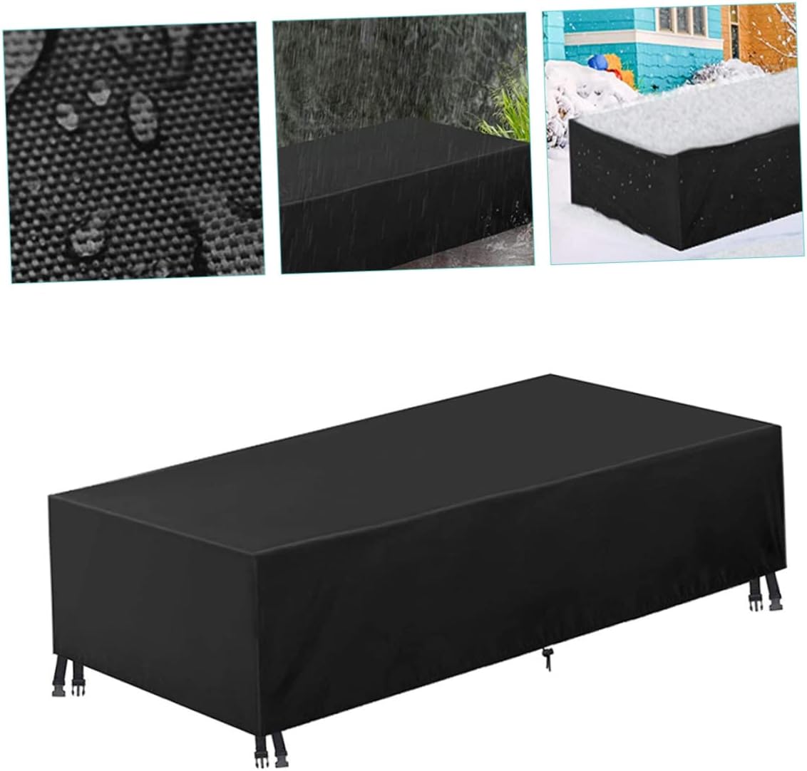 Heavy Duty Waterproof Garden Table Cover for Outdoor Furniture 210D Oxford Cloth Dustproof Protection for Patio Tables and Chairs