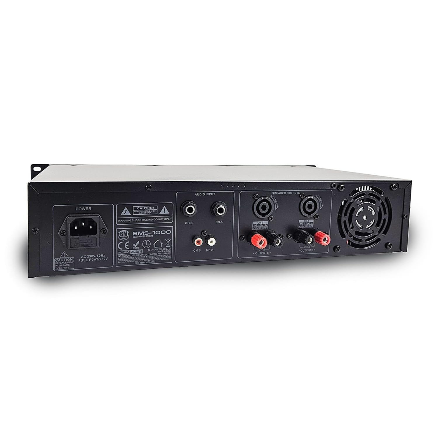 Amplificatore audio DJ - BM SONIC BMS-1000-2 x 500W - Tecnologia MOSFET con ventilazione continua