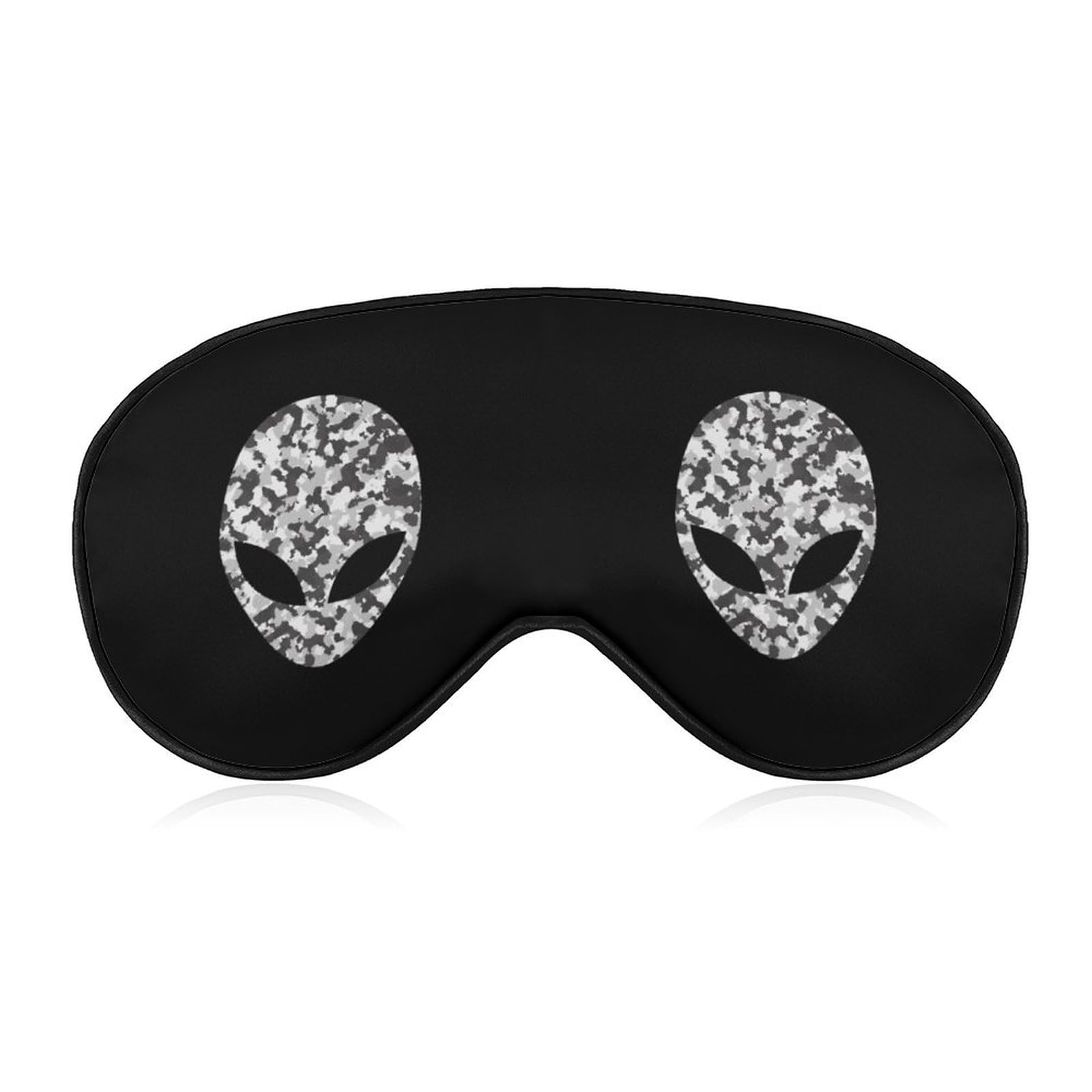 Camouflage Aliens Sleep Mask Eye Shade Cover Adjustable Strap for Travel Lunch Break Women Men