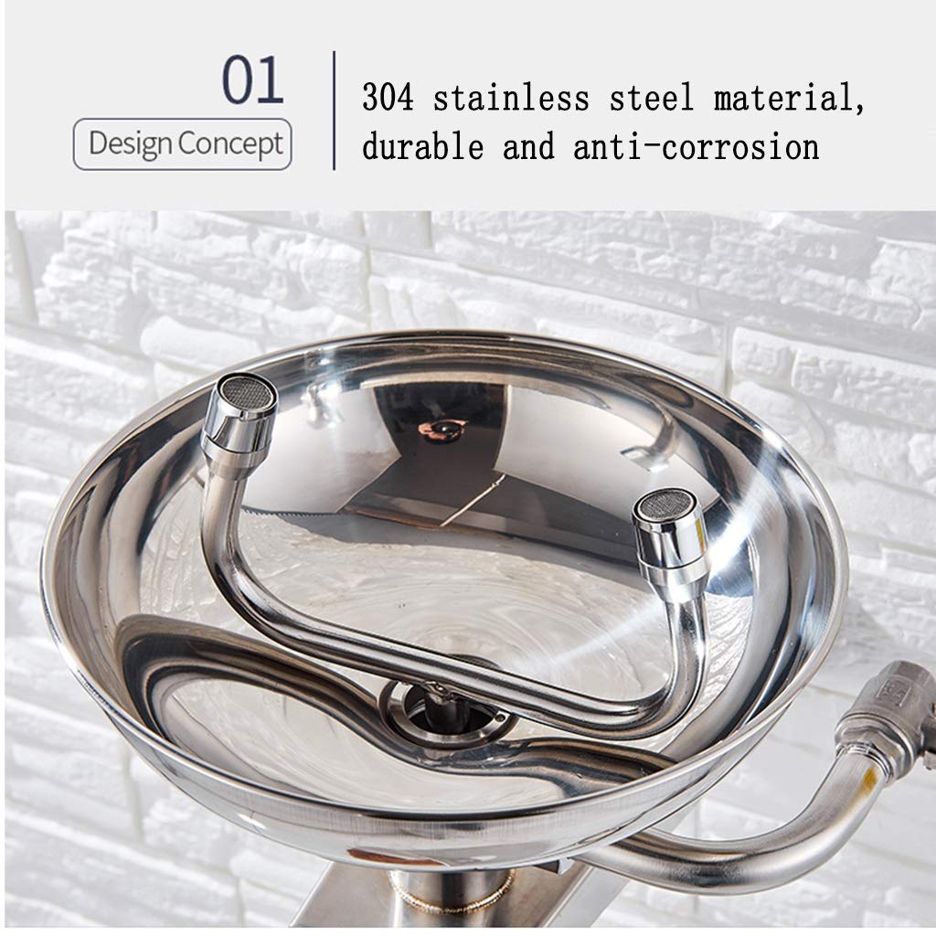 BBGS Montado en La Pared Estación de Lavado de Ojos Ducha de Seguridad con Lavaojos de Emergencia para Montaje en Lavabo Sistema de Ducha de Ojos para Laboratorio E Industrial (Color : Style 1)