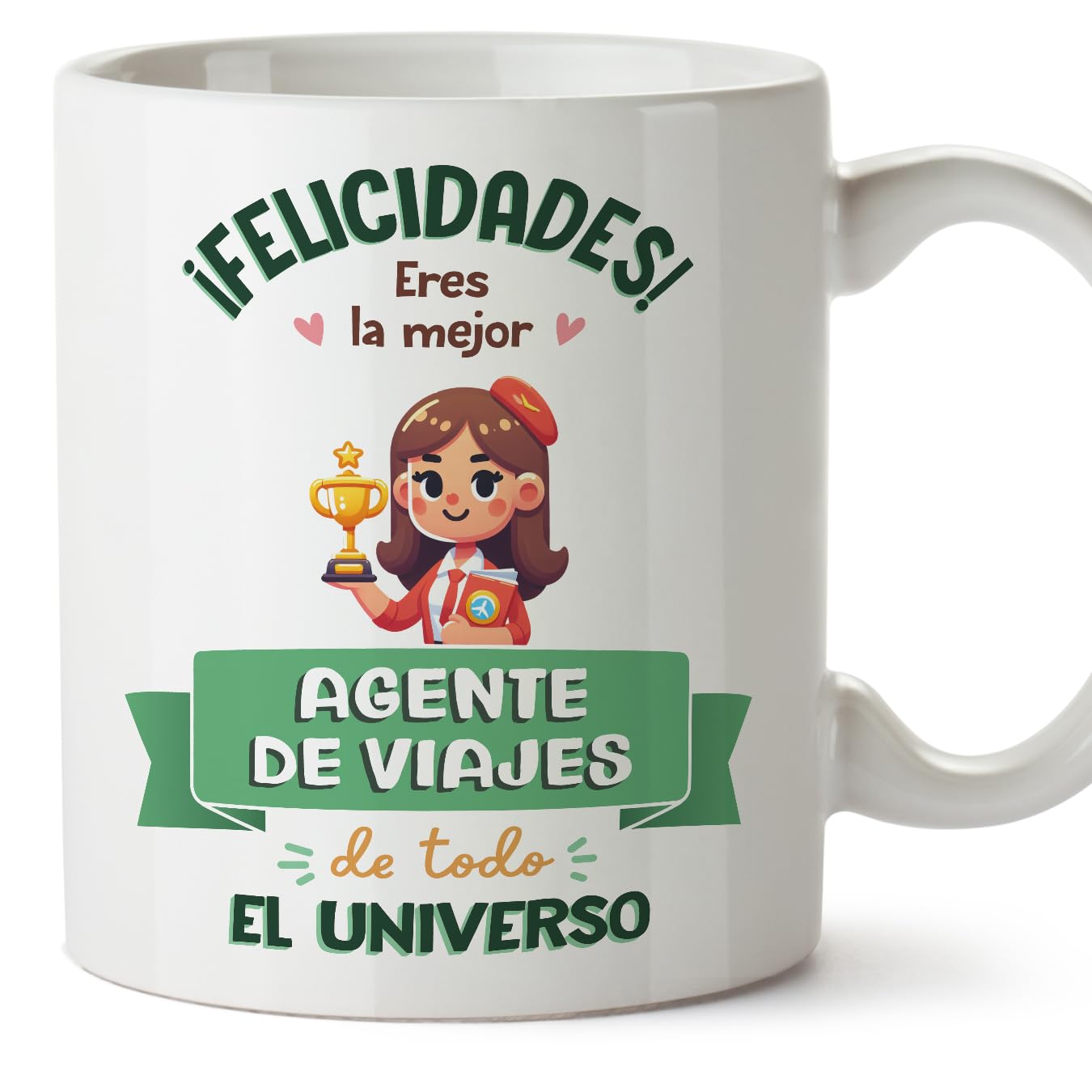 MUGFFINS Travel Agent Woman Mug - in Spanish - Mejor Universo Trofeo - Funny Gift for Colleagues - Ceramic 11oz Mug — image 1
