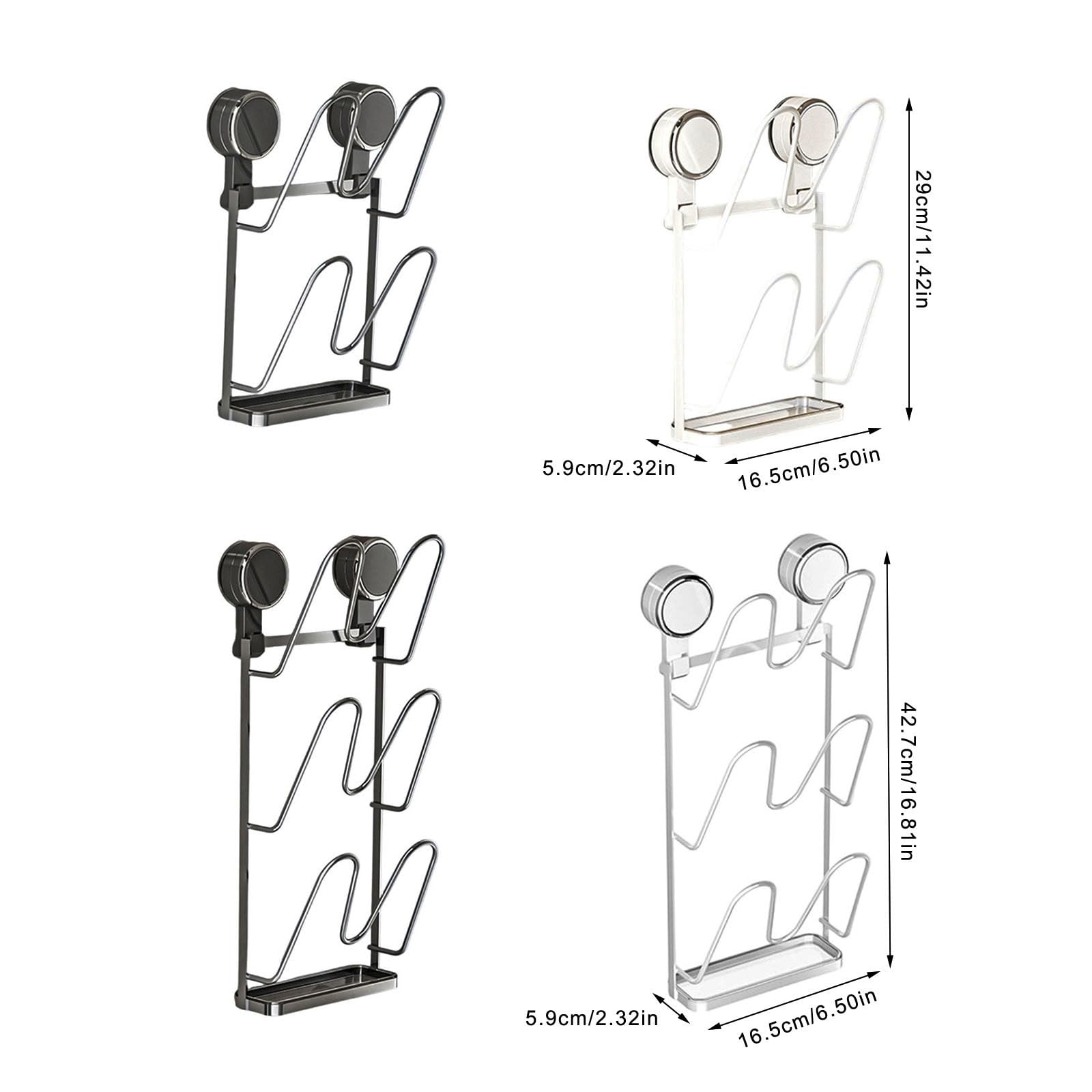 Wandmontierter Kochgeschirr Deckelständer, Saugnapfhalter für Töpfe, Pfannen, Bretter, Utensilien, einfache Installation, Ständer, Wandmontage, Saugnapf, Töpfe, Deckelhalter