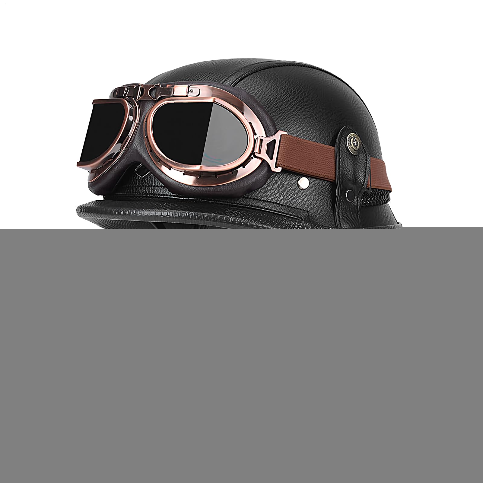 Niemiecki Motocyklowy Retro Oddychający Półtwarzowy