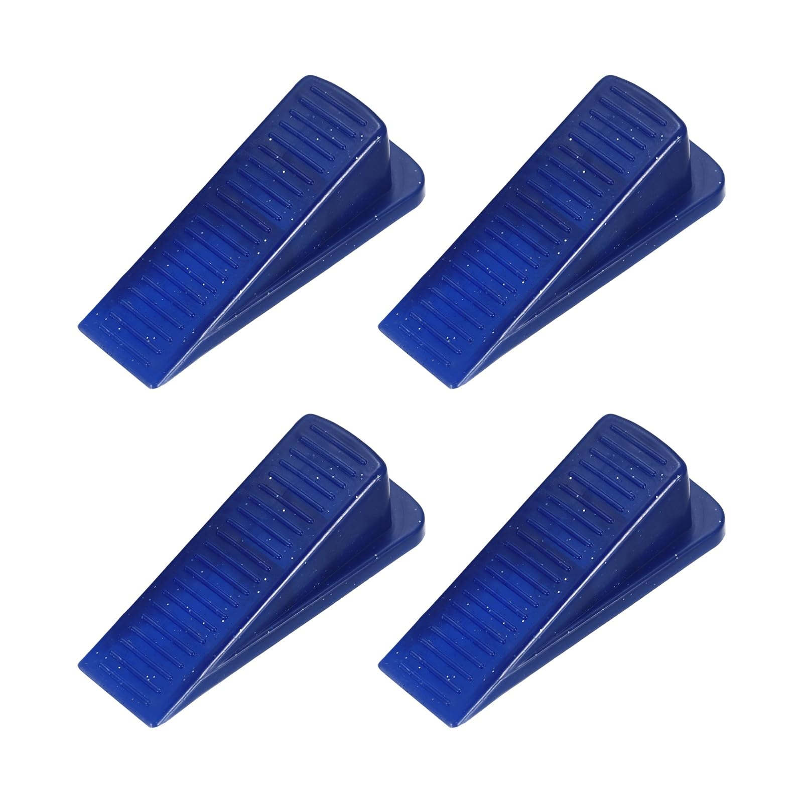 PATIKIL 4 Pcs Rubber Door Stop, Door Stoppers Wedge Anti-Slip Doorstop for Bottom on Floor Non-Marking Floor Protectors for Carpet Tile Concrete Wooden Floor Home Office, Blue — image 1