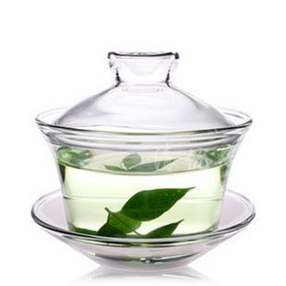 1 X Chinese Suya Glass Gaiwan Teapot Tea Cup 150ml Sancai wan