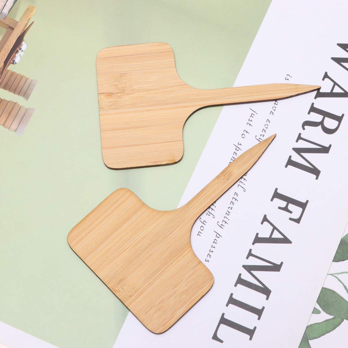 CIYODO 20Pcs Shape Plant Labels Miniature Garden for Marking Easy to Insert and Use for Indoor and Outdoor Decor for Seedling Boxes and Miniature Plants