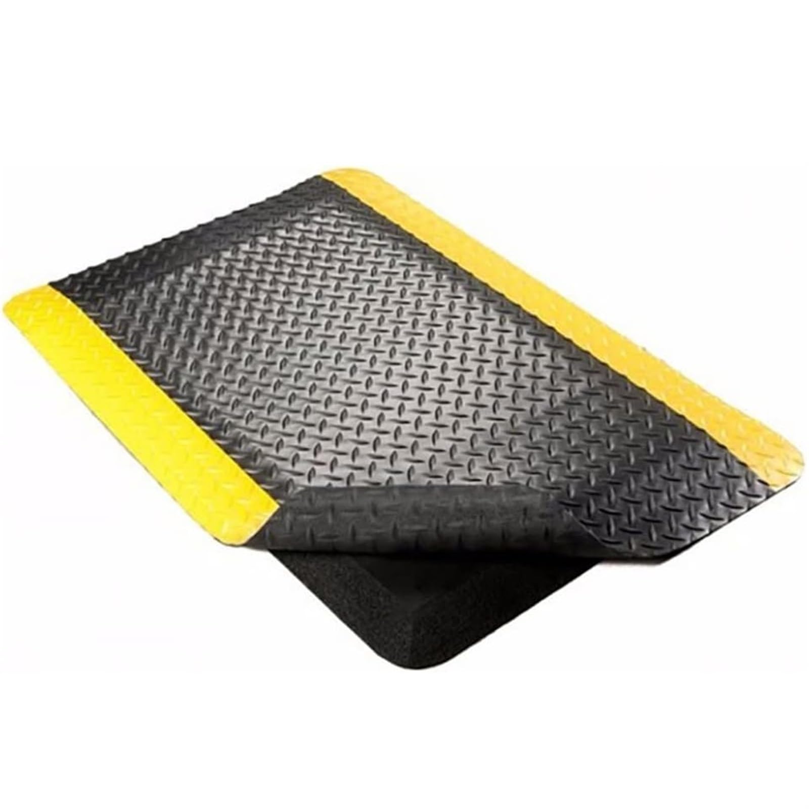 OWOHYG 20Mm Thick Anti Fatigue Mat,Anti-Static Vinyl Cushion Foam,Comfort Non-Slip Floor Mats For Home Commercial And Industrial Work,Customizable.Black-50x60x2cm/20x24x0.8in