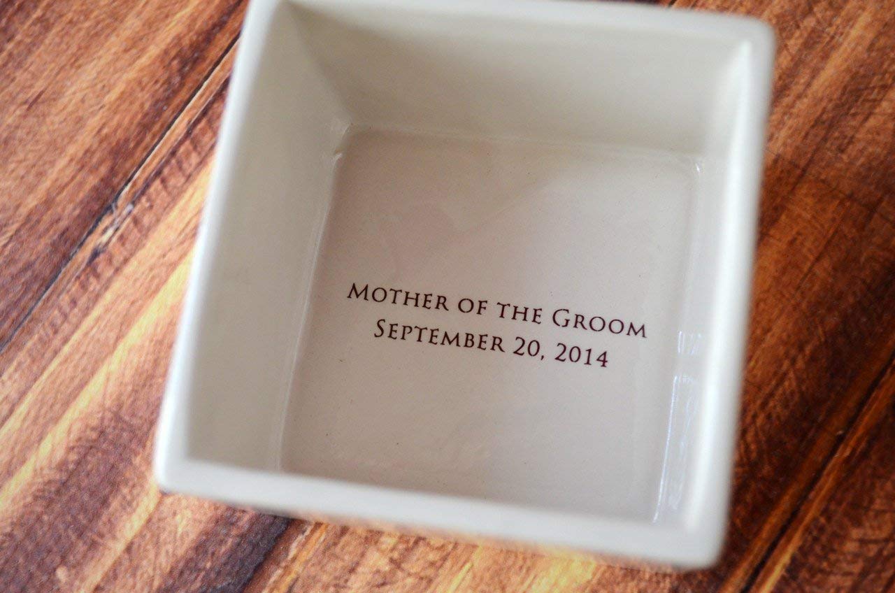 Unique Mother of the Groom Gift or Mother's Day Gift - Personalized Deep Square Keepsake Box - Thank you for Raising the Man of My Dreams